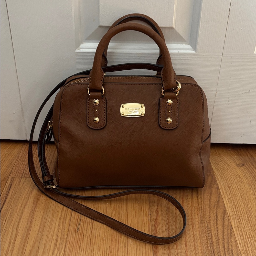 Michael Kors Sandrine Satchel Crossbody Strap Bag Saffiano Leather - Picture 5 of 15